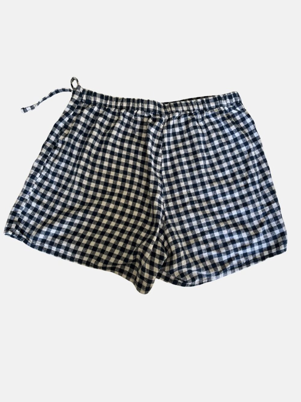 NWOT Old Navy High Waisted Wrap Mini Skort Linen Blend Blue White Gingham Size M - Picture 6 of 9